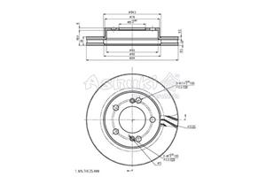 Ashuki Bremsscheibe Vorderachse  SY606-02