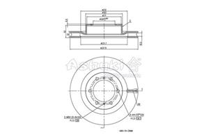 Ashuki Bremsscheibe Vorderachse  T603-46