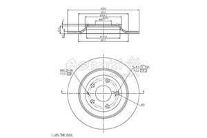 Ashuki Bremsscheibe Hinterachse  M606-54