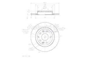Ashuki Bremsscheibe Hinterachse  M606-62