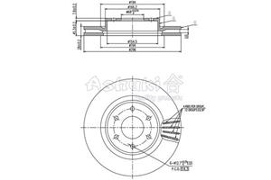 Ashuki Bremsscheibe Vorderachse  N013-55