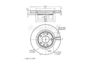 Ashuki Bremsscheibe Vorderachse  N013-82