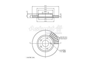 Ashuki Bremsscheibe Vorderachse  N014-18