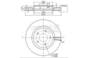 Ashuki Bremsscheibe Vorderachse  N014-22