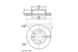 Ashuki Bremsscheibe Vorderachse  N014-35