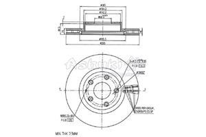 Ashuki Bremsscheibe Vorderachse  0990-1013