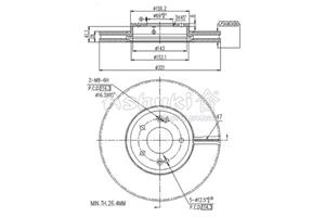 Ashuki Bremsscheibe Vorderachse  0990-1350