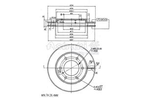 Ashuki Bremsscheibe Vorderachse  0990-1605