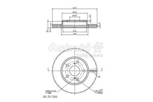 Ashuki Bremsscheibe Vorderachse  0990-1612