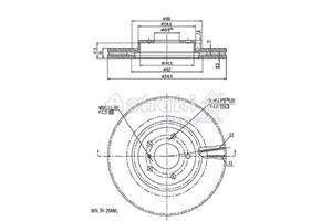 Ashuki Bremsscheibe Vorderachse  0990-1901