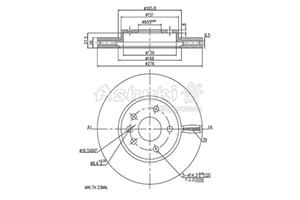 Ashuki Bremsscheibe Vorderachse  0990-6190