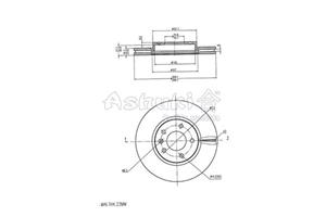 Ashuki Bremsscheibe Vorderachse  0990-7190