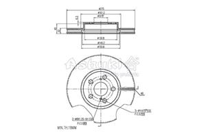 Ashuki Bremsscheibe Vorderachse  0990-9612