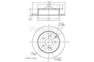 Ashuki Bremsscheibe Hinterachse  0993-5502