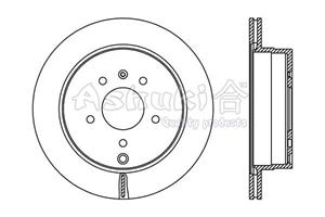 Ashuki Bremsscheibe Hinterachse  0993-8090