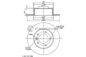 Bremsscheibe Hinterachse Ashuki P331-069