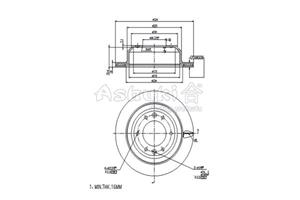 Ashuki Bremsscheibe Hinterachse  Y089-42