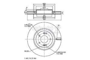 Ashuki Bremsscheibe Vorderachse  Y089-54