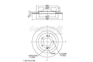 Ashuki Bremsscheibe Hinterachse  Y089-59