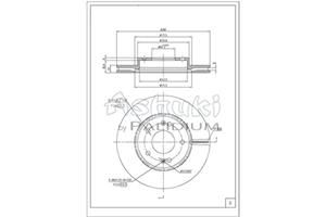 Ashuki Bremsscheibe Vorderachse  Y089-71