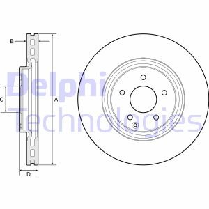 Delphi Bremsscheibe Vorderachse  BG4660