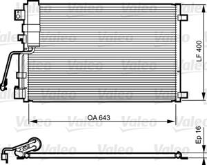 Valeo Kondensator, Klimaanlage  814009