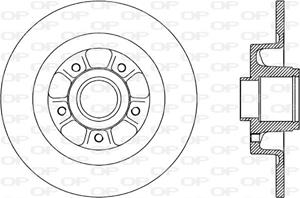 Open Parts Bremsscheibe Hinterachse  BDR1960.10