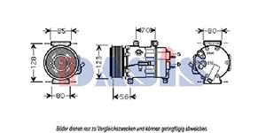 AKS Dasis Kompressor, Klimaanlage  851812N