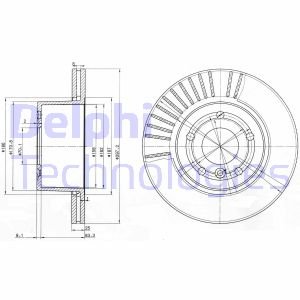 Remschijven DELPHI BG3737, 2 deel