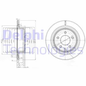 Remschijven DELPHI BG3765C, 2 deel