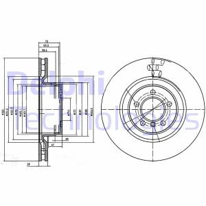 Remschijf DELPHI BG9009, 1 deel