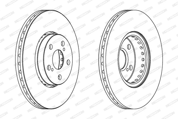 Remschijven FERODO DDF1575, 2 deel