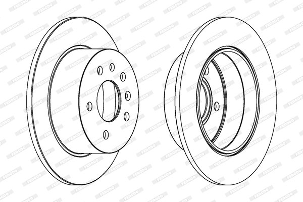 Remschijven FERODO DDF239, 2 deel