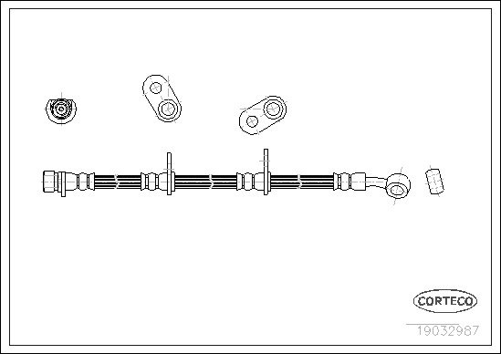 Corteco Bremsschlauch Vorderachse  19032987