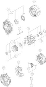 mahle Alternator John Deere 120A MG340