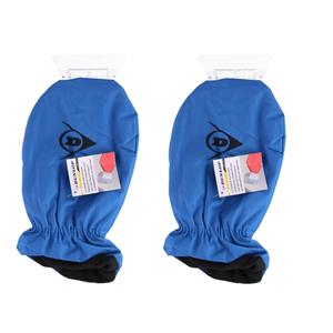 Dunlop 2x Ijskrabbers met warme handschoen blauw 35 cm -