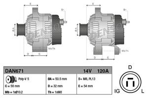 Generator Denso DAN671