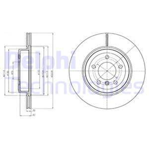 Remschijven DELPHI BG4325C, 2 deel