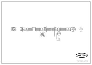 Corteco Bremsschlauch Vorderachse  19036993