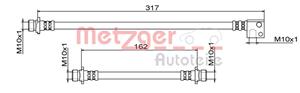 Metzger Bremsschlauch Hinterachse links  4111862