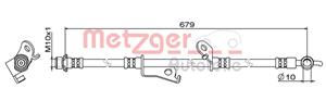 Metzger Bremsschlauch Vorderachse rechts  4111887