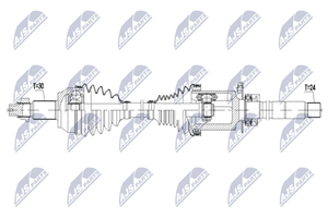 NTY Antriebswelle Vorderachse links  NPW-MA-003