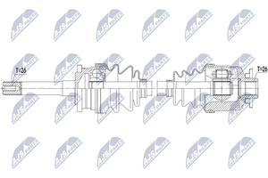 NTY Antriebswelle Vorderachse rechts  NPW-MZ-068