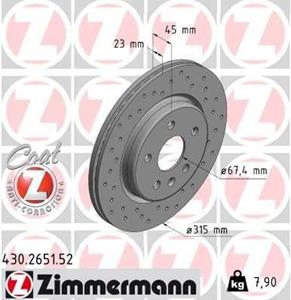 opel Remschijf SPORT REMSCHIJF COAT Z 430265152