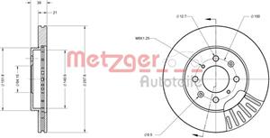 Metzger Bremsscheibe Vorderachse  6110334