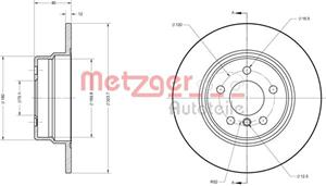 Metzger Bremsscheibe Hinterachse  6110606