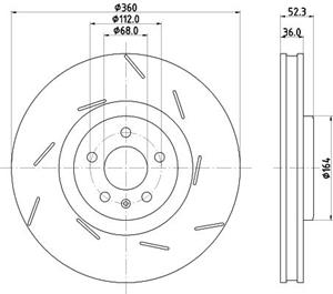 porsche Remschijf 8dd 8DD355134671