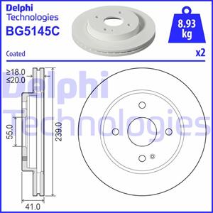 Delphi Bremsscheibe  BG5145C