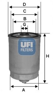 UFI Kraftstofffilter  24.350.01