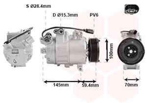 Van Wezel Kompressor, Klimaanlage  0300K342